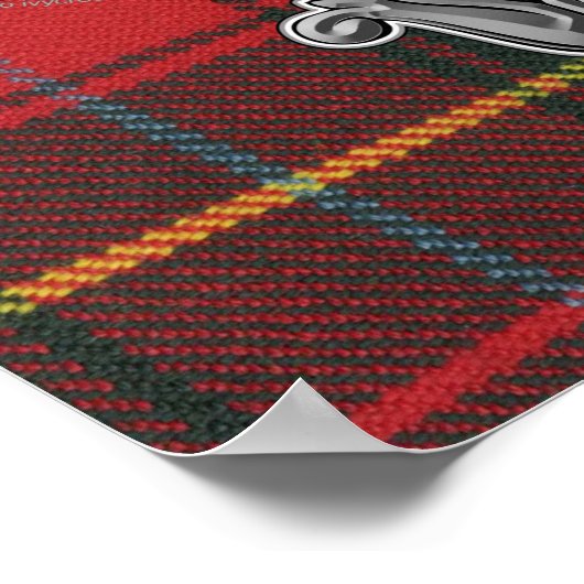 Burnett Tartan & Badge Poster (Hoek)