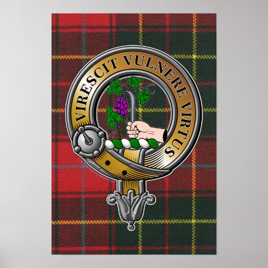 Burnett Tartan & Badge Poster (Voorkant)