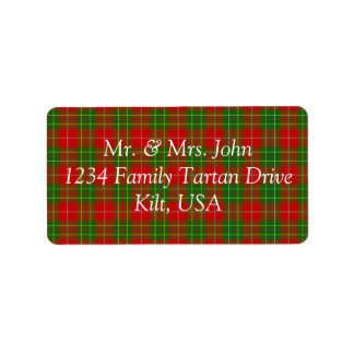 Burnett Tartan Label