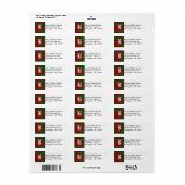 Burnett Tartan Pset Monogram Adresetiketten Etiket (Full Sheet)