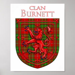 Burnett Tartan Schotse Plaid Leeuw Rampant Poster