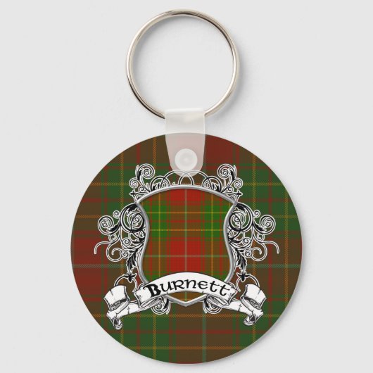 Burnett Tartan Shield Sleutelhanger (Voorkant)