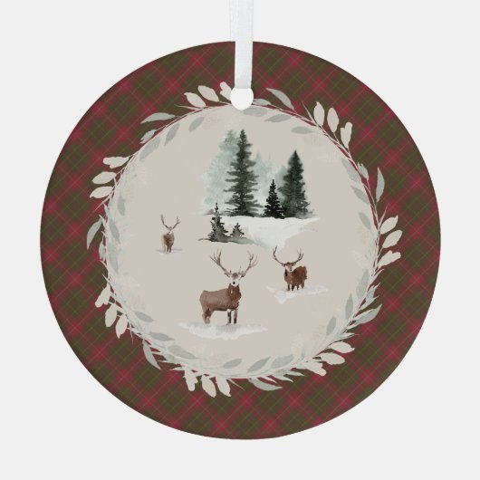 Burnett Weathered Original Scottish Tartan Glas Ornament (Achterkant)