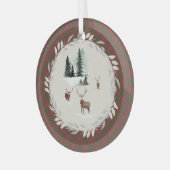 Burnett Weathered Original Scottish Tartan Glas Ornament (Voorkant links)