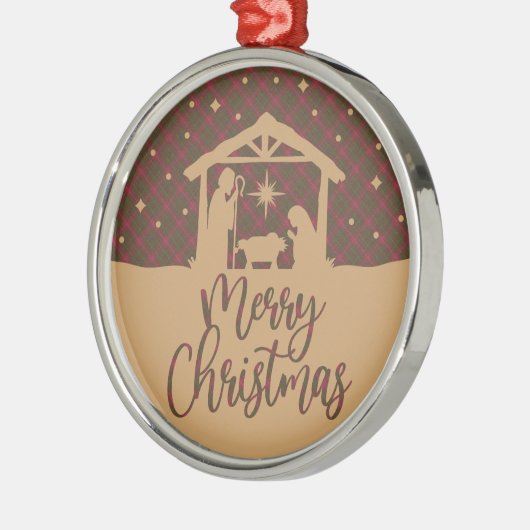 Burnett Weathered  Scottish Tartan Christmas Metalen Ornament (Links)