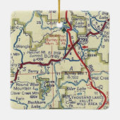 Burney CA  Map Keramisch Ornament (Achterkant)