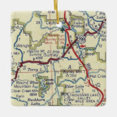 Burney CA  Map Keramisch Ornament (Voorkant)