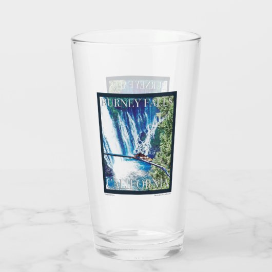 Burney Falls, CA Poster Glas (Achterkant)