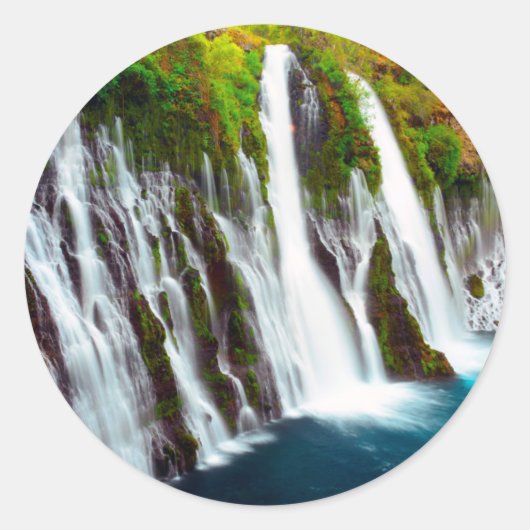 Burney Falls, McArthur-Burney Falls Memorial Ronde Sticker (Voorkant)