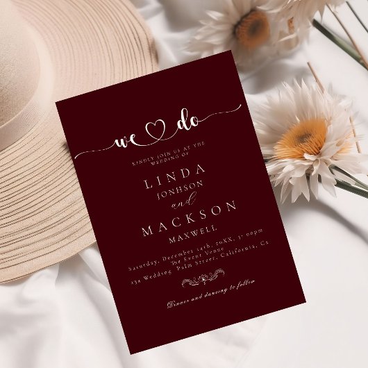 Burngundy & Ivory botanical crest Kaart