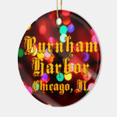 Burnham Harbour Chicago Lights Ceramic Ornament (Links)