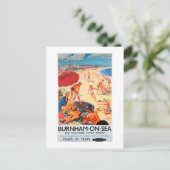 Burnham op Zee  trein adverteren poster Briefkaart (Staand voorkant)