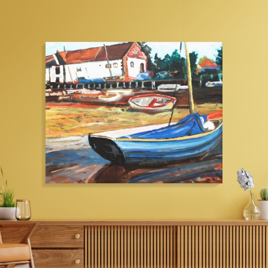 Burnham Overy Staithe Canvas Afdruk (Insitu (Woonkamer))