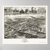 Burnham, PA Panoramic Map - 1906 Poster (Voorkant)