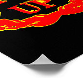 Burnin Up Flames Vintage Poster (Hoek)