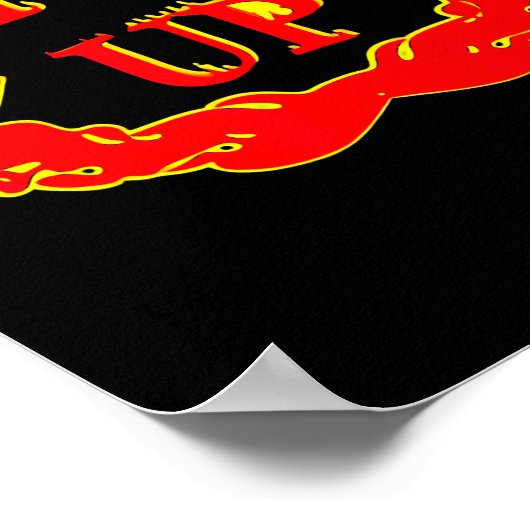 Burnin Up Flames Vintage  Poster (Hoek)