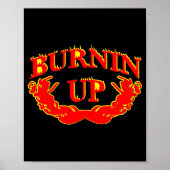 Burnin Up Flames Vintage  Poster (Voorkant)