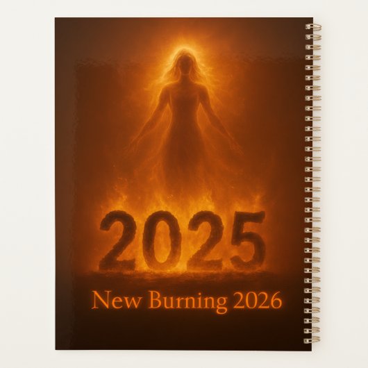 Burning 2025 New Year 2026 Fresh Start Artwork Planner (Achterkant)