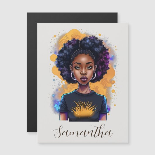 Burning Afro Woman (Voorkant / Achterkant)