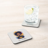 Burning Afro Woman Bier Onderzetter (Rechterzijde)
