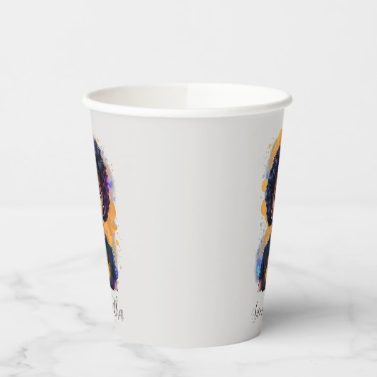 Burning Afro Woman Papieren Bekers (Links)