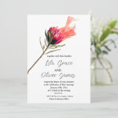 Burning Bloom Elegantie Huwelijksuitnodiging Kaart (Staand voorkant)