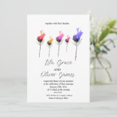 Burning Bloom Elegantie Huwelijksuitnodiging Kaart (Staand voorkant)