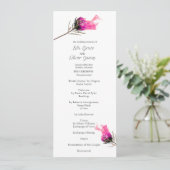 Burning Bloom Elegantie Wedding menu Kaart (Staand voorkant)