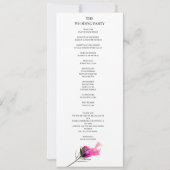 Burning Bloom Elegantie Wedding menu Kaart (Achterkant)