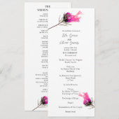 Burning Bloom Elegantie Wedding menu Kaart (Voorkant / Achterkant)