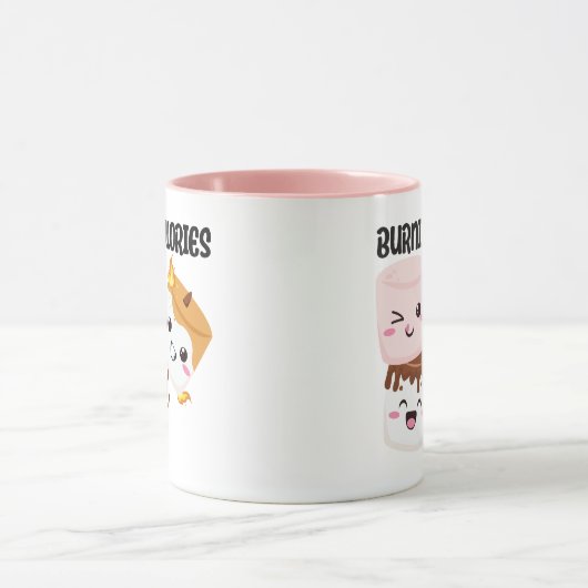 Burning Calories Marshmallow Meme Mok (Midden)