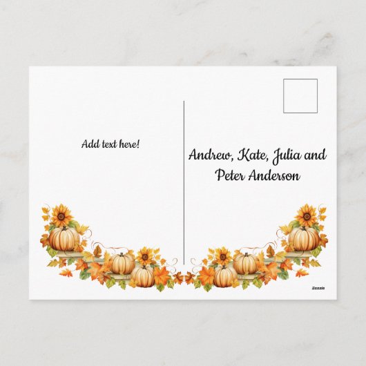 Burning Candle Welcome Fall Feestdagenkaart (Achterkant)