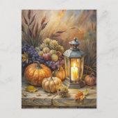 Burning Candle Welcome Fall Feestdagenkaart (Voorkant)