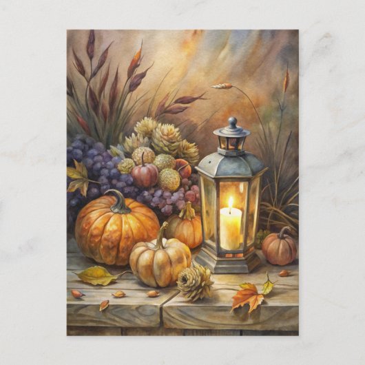 Burning Candle Welcome Fall Feestdagenkaart (Voorkant)