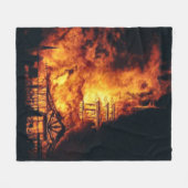 Burning Church Fleece Blanket (Voorkant (Horizontaal))