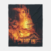 Burning Church Fleece Blanket Deken (Voorkant)