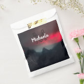 Burning clouds, fog and mountains monogram in sky bedankzakje (Gezegeld)