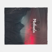 Burning clouds, fog and mountains monogram in sky fleece deken (Voorkant (Horizontaal))