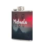 Burning clouds, fog and mountains monogram in sky heupfles (Links)