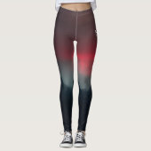 Burning clouds, fog and mountains monogram in sky leggings (Voorkant)