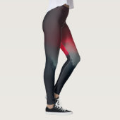 Burning clouds, fog and mountains monogram in sky leggings (Rechts)