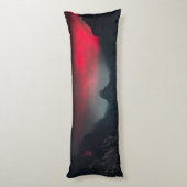 Burning clouds, fog and mountains monogram in sky lichaamskussen (Achterkant (Verticaal))