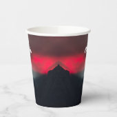 Burning clouds, fog and mountains monogram in sky papieren bekers (Links)
