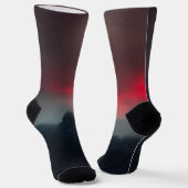 Burning clouds, fog and mountains monogram in sky sokken (Gebogen)