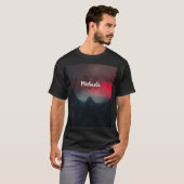 Burning clouds, fog and mountains monogram in sky t-shirt (Voorkant volledig)