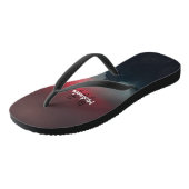 Burning clouds, fog and mountains monogram in sky teenslippers (Schuin)