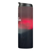 Burning clouds, fog and mountains monogram in sky thermosbeker (Geroteerd rechts)