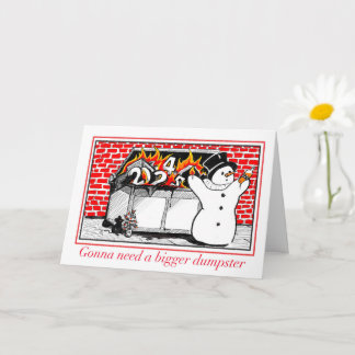 Burning Dumpster vakantiekaart Kaart