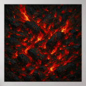 Burning Embers - Volcanic Abstract Texture Art Poster (Voorkant)
