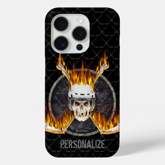Burning Hockey Sticks iPhone hoesje (Achterkant)